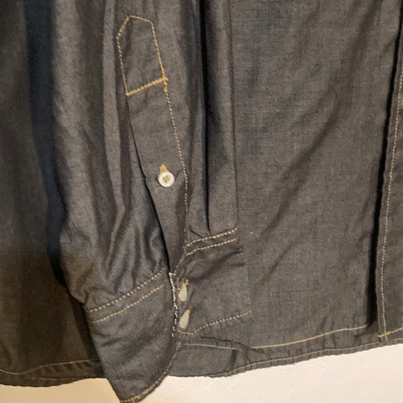 A2Z New York chambray button down shirt with contrast stitching 2XL - Picture 2 of 8